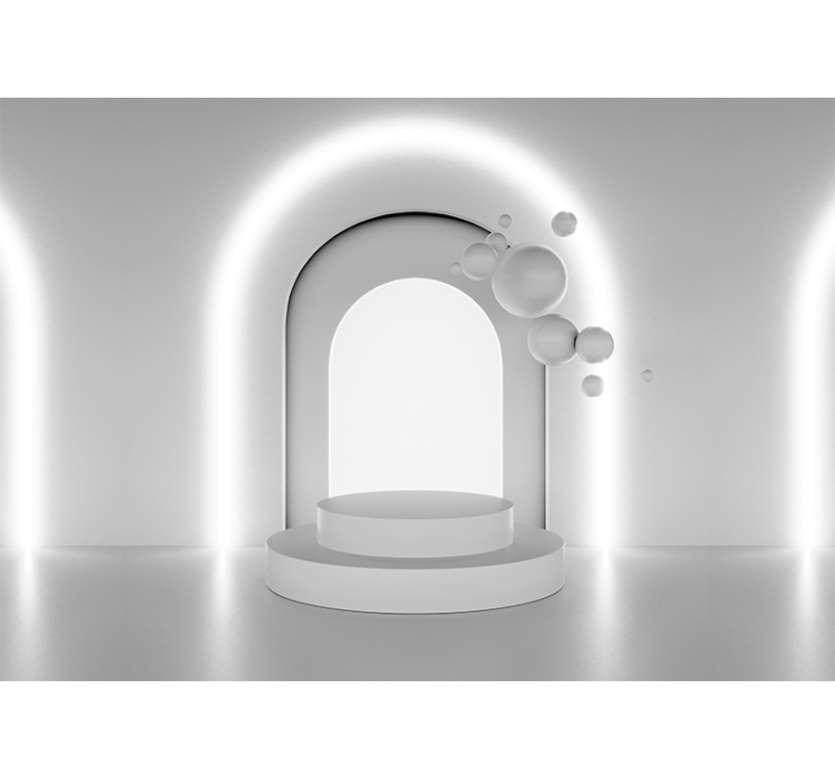 Abstract fotobehang geometrisch boogontwerp - TenStickers