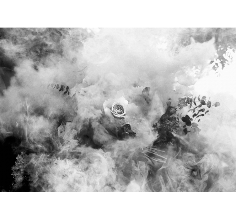 Fotobehang bloemen etherische witte roos - TenStickers