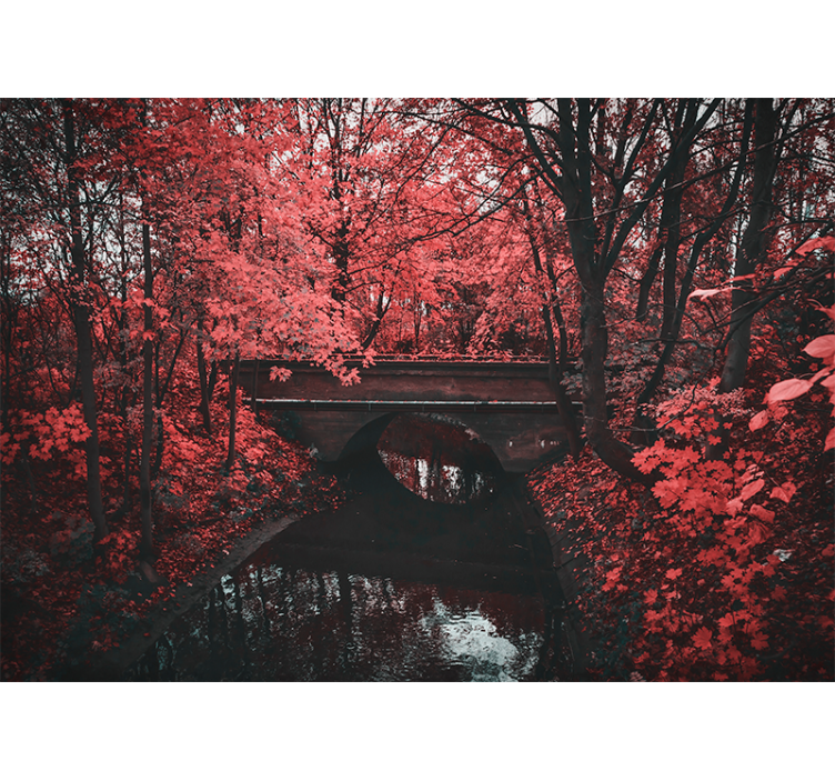Fotobehang natuur roodbladig bos - TenStickers