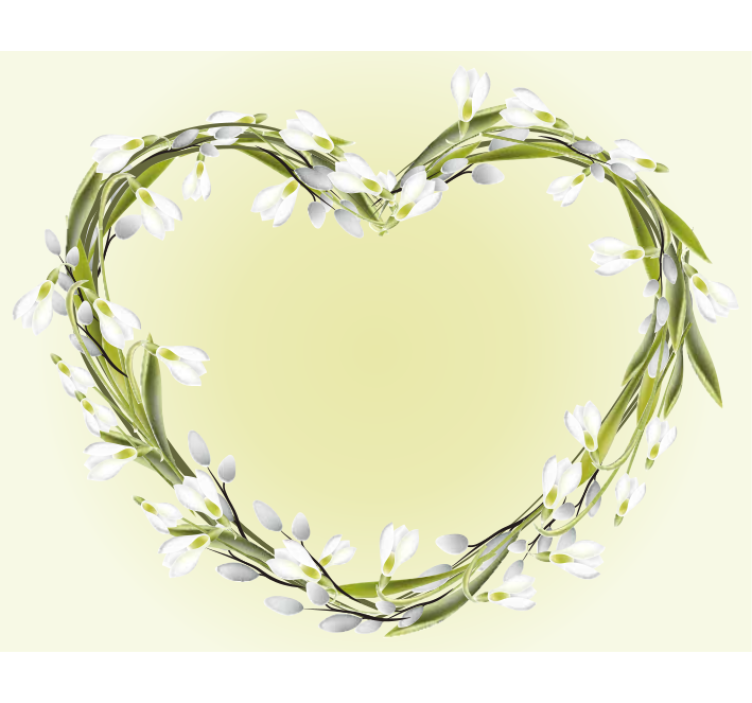 Fotobehang bloemen hartvormige bloemen - TenStickers