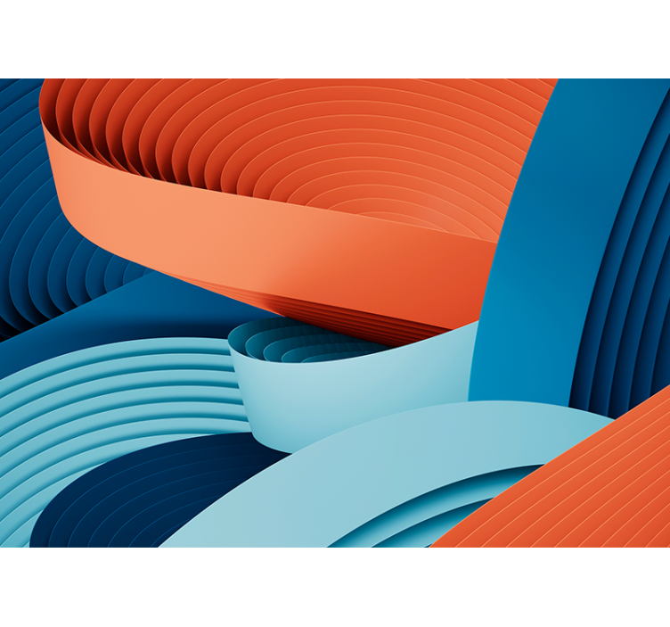 Abstract fotobehang dynamische papieren lagen - TenStickers