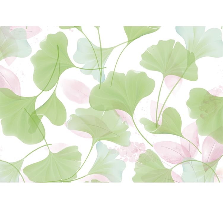 Fotobehang bloemen gingko blad motief - TenStickers