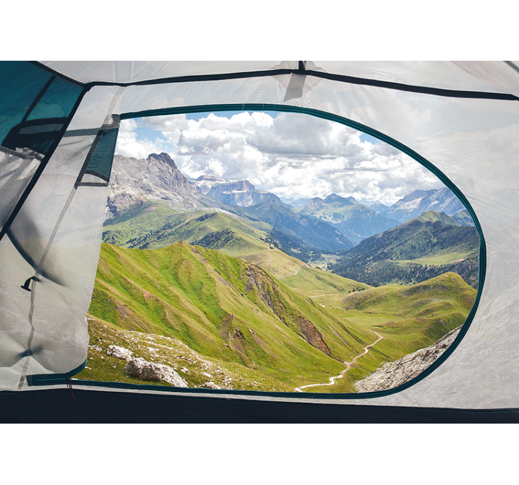 Fotobehang landschap groen berglandschap - TenStickers