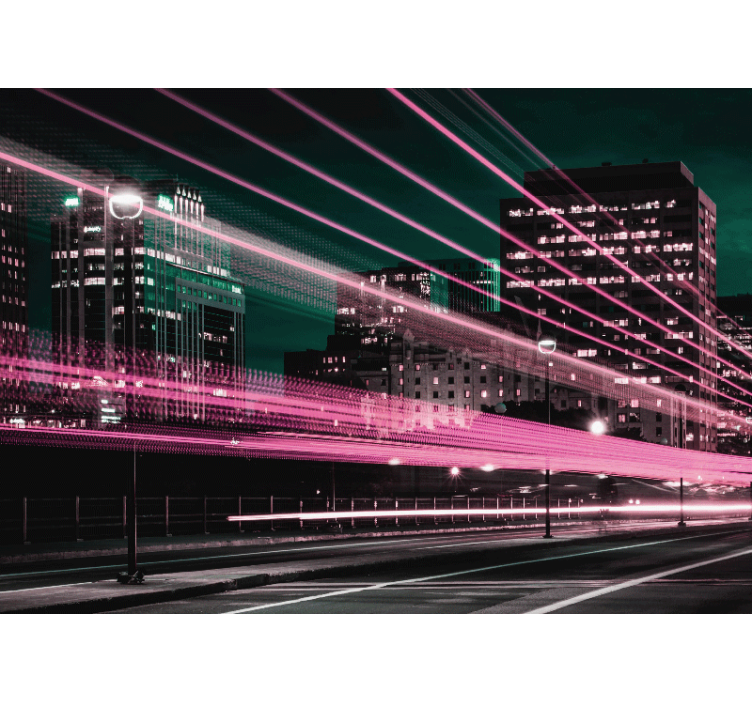 Fotobehang steden en landen stedelijke skyline rush - TenStickers