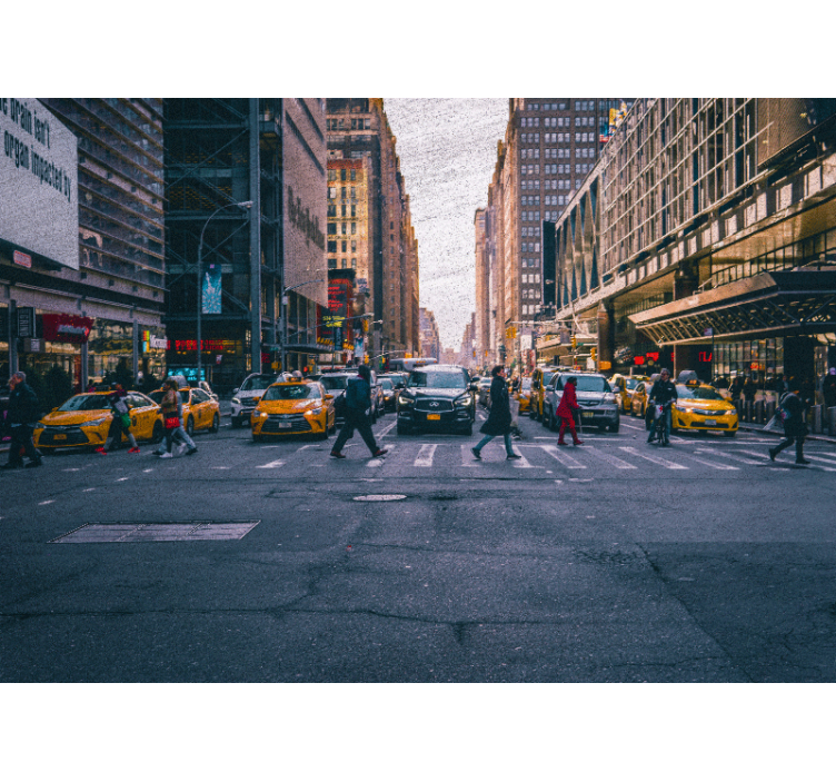 Foto behang new york drukke straat van new york - TenStickers