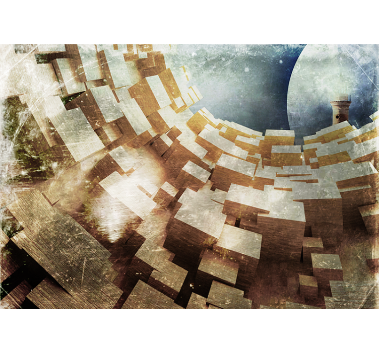 Abstract fotobehang geometrische structuur vorming - TenStickers