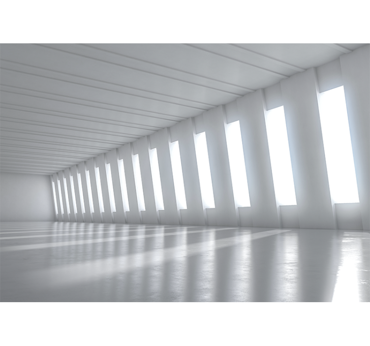 3d behang minimalistische heldere ruimte - TenStickers