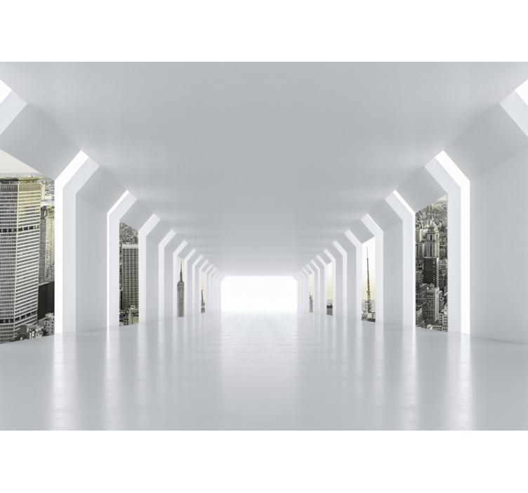 Fotobehang steden en landen futuristisch stadszicht - TenStickers