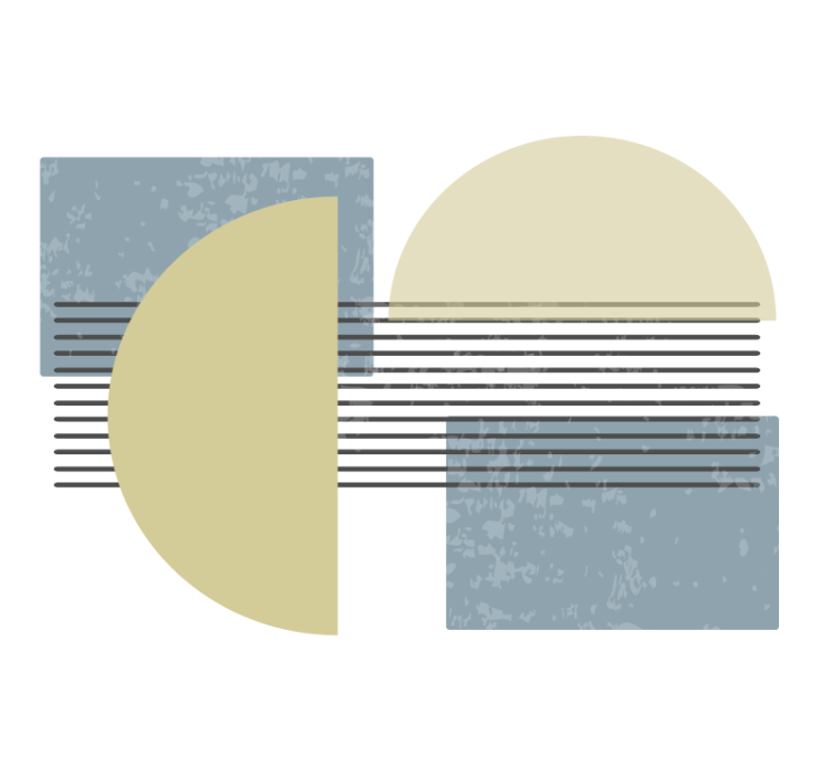 Fotobehang kunst geometrische vormen arrangement - TenStickers