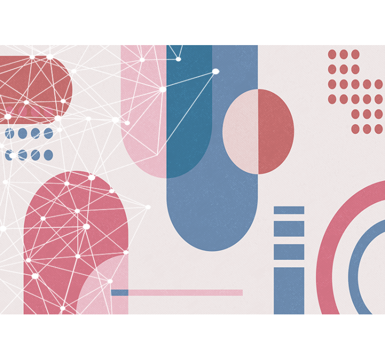 Abstract fotobehang geometrische vormen netwerk - TenStickers