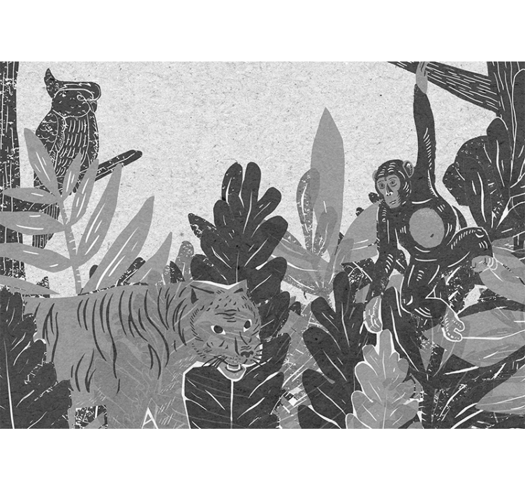 Fotobehang dieren wildlife verkenningsscène - TenStickers