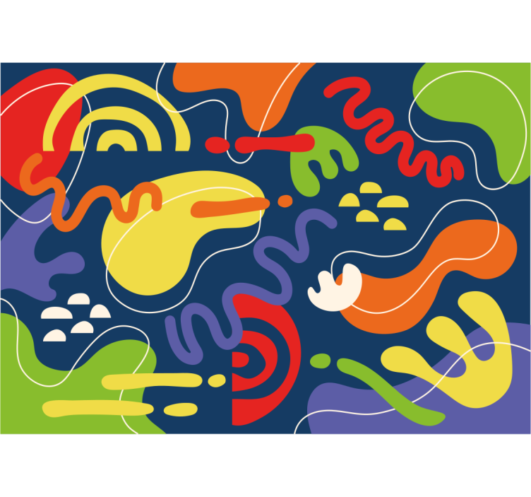 Abstract fotobehang dynamische kleuren golven - TenStickers