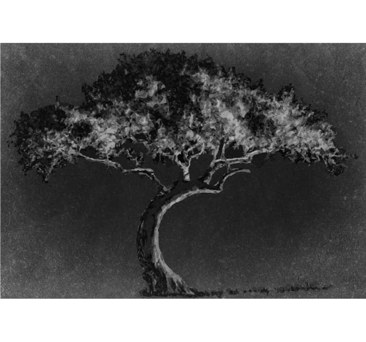 Bomen fotobehang graceful tree silhouette - TenStickers