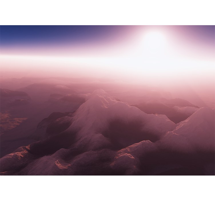 Foto behang bergen serene bergtop - TenStickers