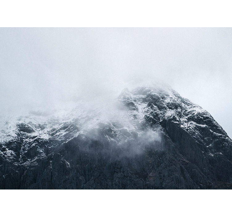 Foto behang bergen ijzige top van de berg - TenStickers