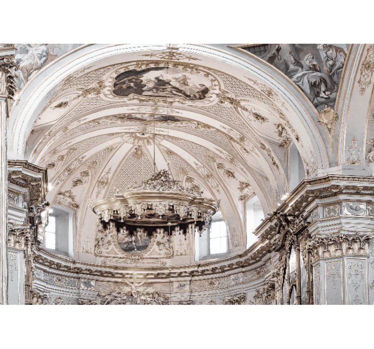 Fotobehang klassieke kunst ornamenteel plafondontwerp - TenStickers