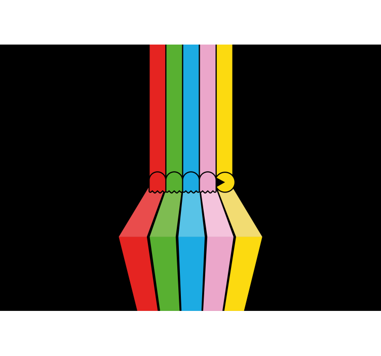 Graffiti fotobehang kleurrijke potloodstreken - TenStickers