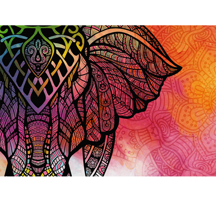 Gradiënt etnisch ontwerp fotobehang mandala - TenStickers