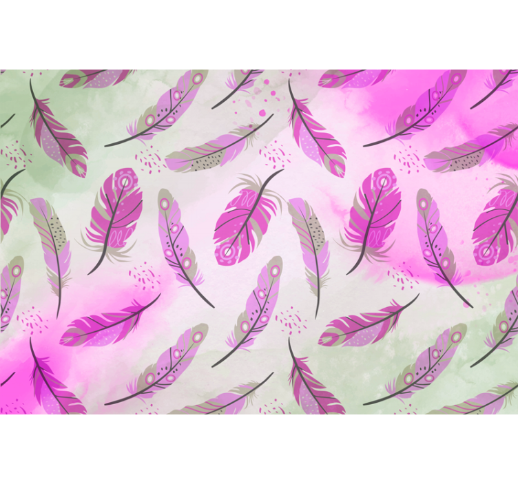 Fotobehang boho stijl veren - TenStickers