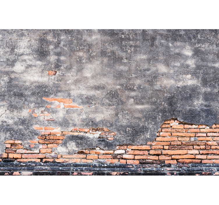 Grunge muur Baksteen fotobehang - TenStickers