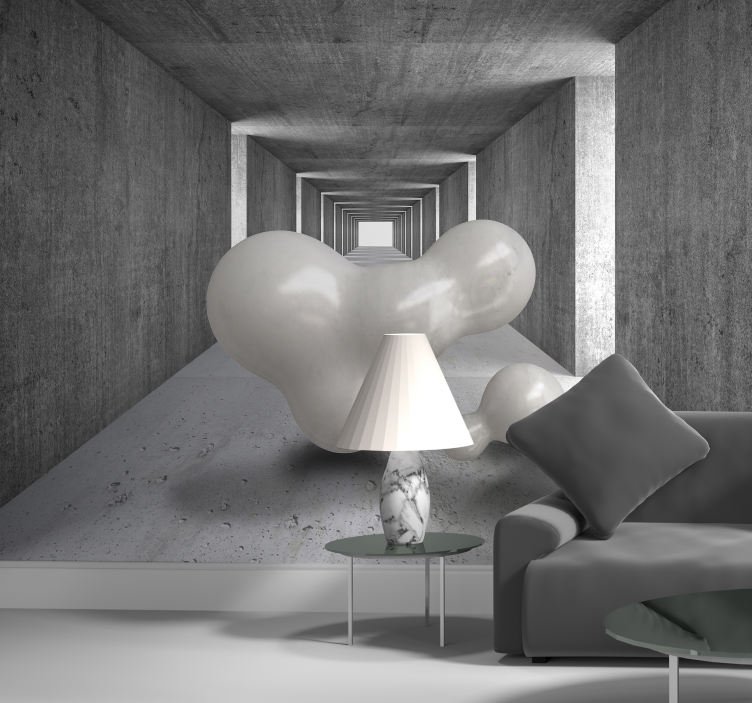 3d-abstracte vormen abstract fotobehang - TenStickers