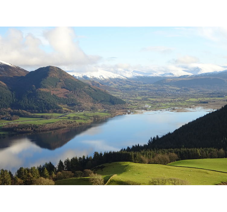 Fotobehang meer rustige meerzicht - TenStickers