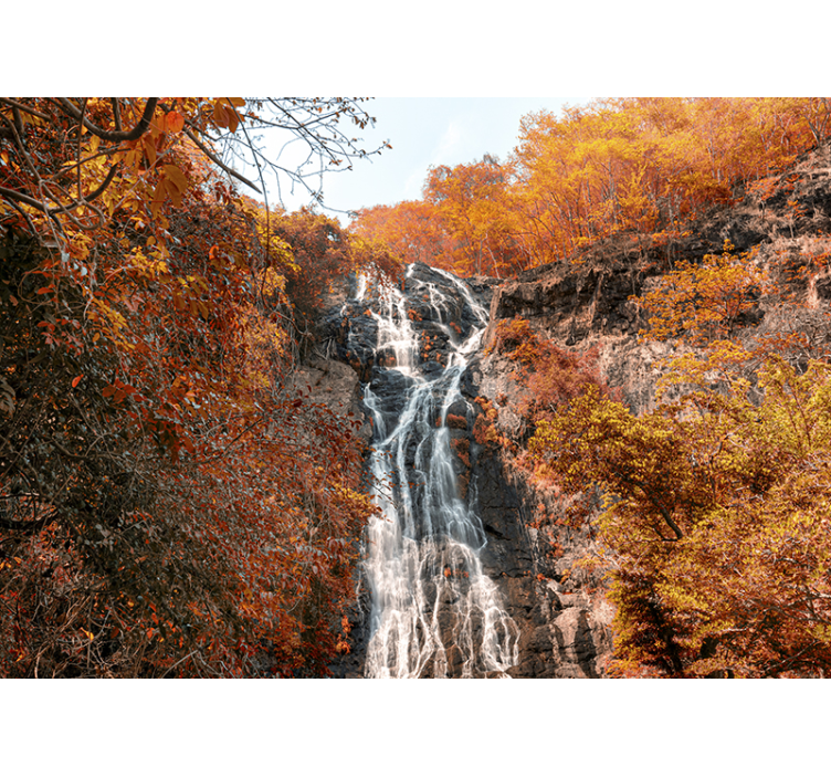 Foto behang waterval majestueuze stromende water - TenStickers