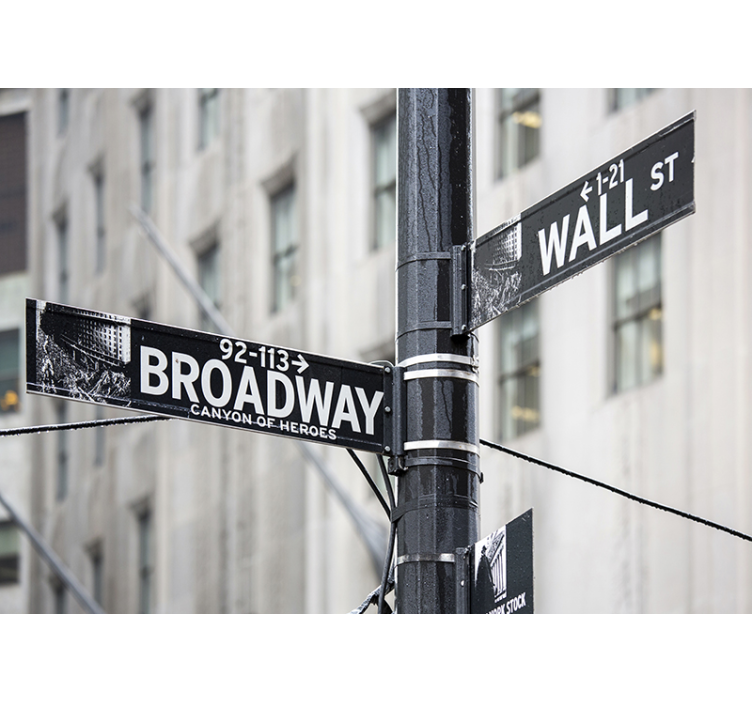 Fotobehang steden en landen broadway wall street - TenStickers