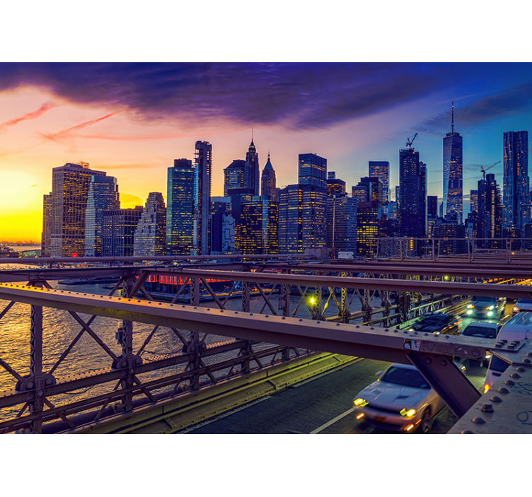 Fotobehang steden en landen new york skyline dusk - TenStickers