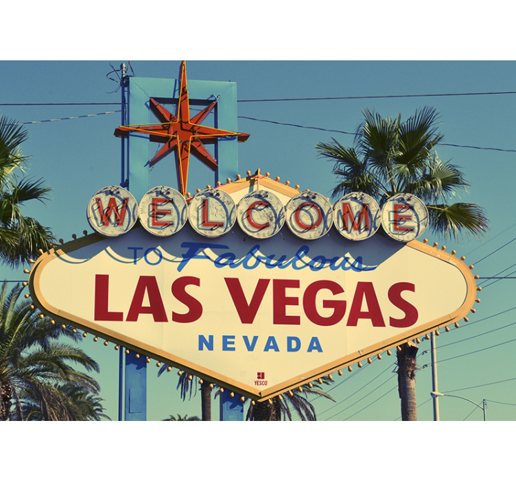 Fotobehang steden en landen classic las vegas sign - TenStickers