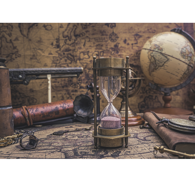 Fotobehang steden en landen antieke klokken collectie - TenStickers