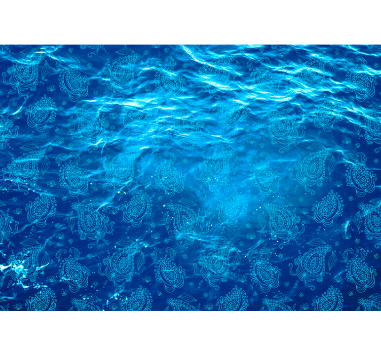 Foto behang natuur oceaan golfen patroon - TenStickers