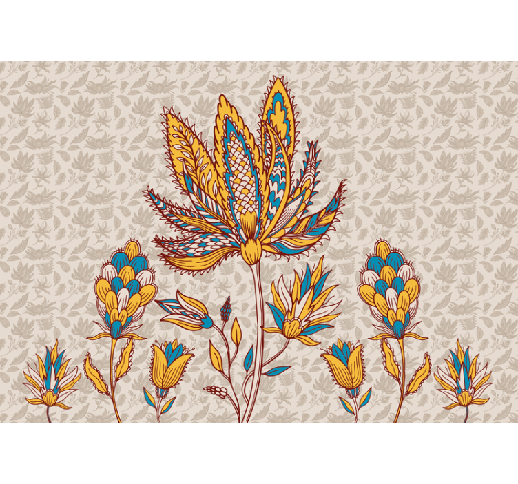 Fotobehang bloemen levendige bloemencompositie - TenStickers