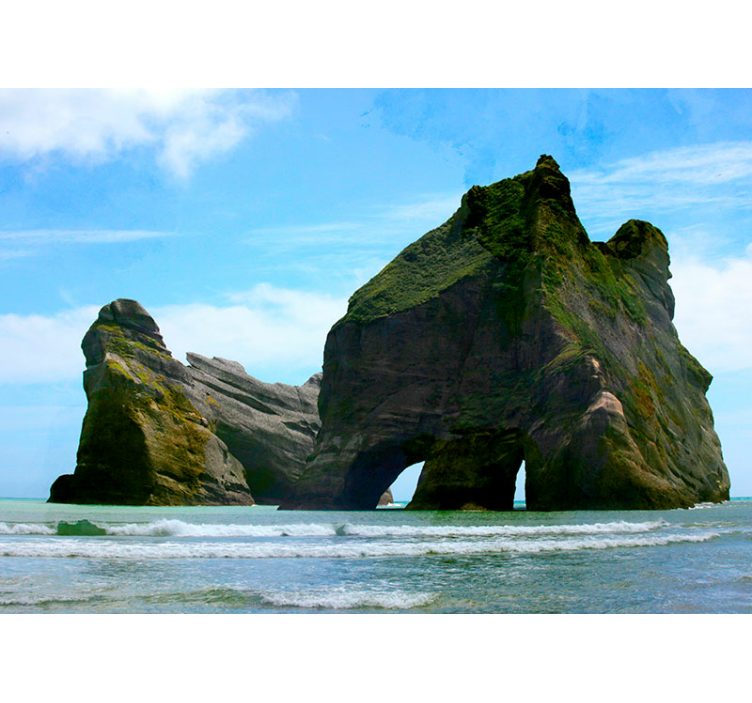 Foto behang bergen majestueus berglandschap - TenStickers
