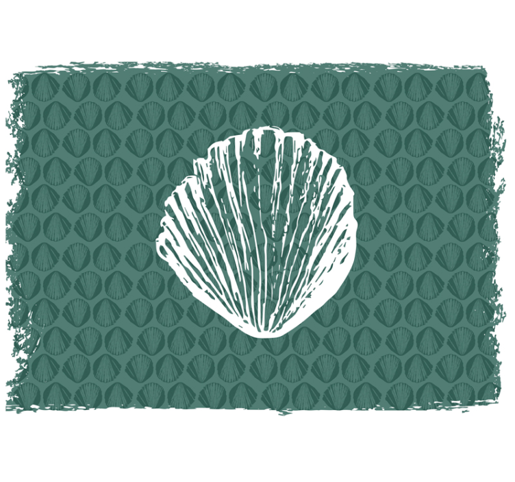 Schelppatroon ontwerp fotobehang bloemen - TenStickers