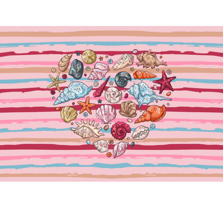 Schelpen zeeleven fotobehang dieren - TenStickers