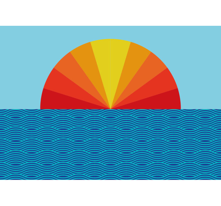 Stralend horizonontwerp fotobehang landschap - TenStickers