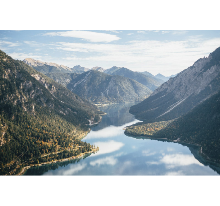 Majestueus uitzicht op de bergen fotobehang landschap - TenStickers