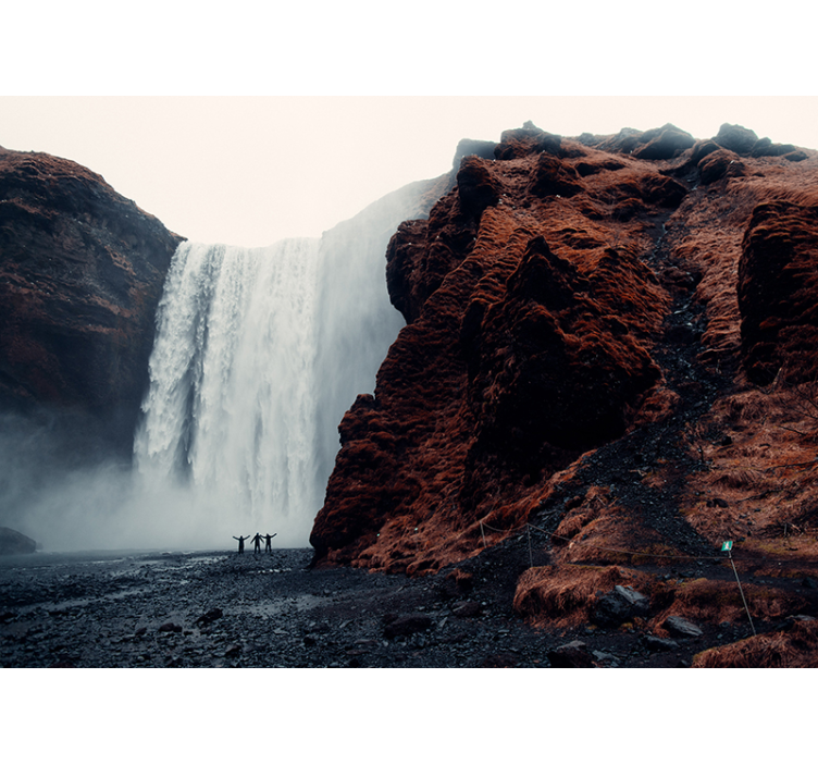 Foto behang waterval grand waterval uitzicht - TenStickers