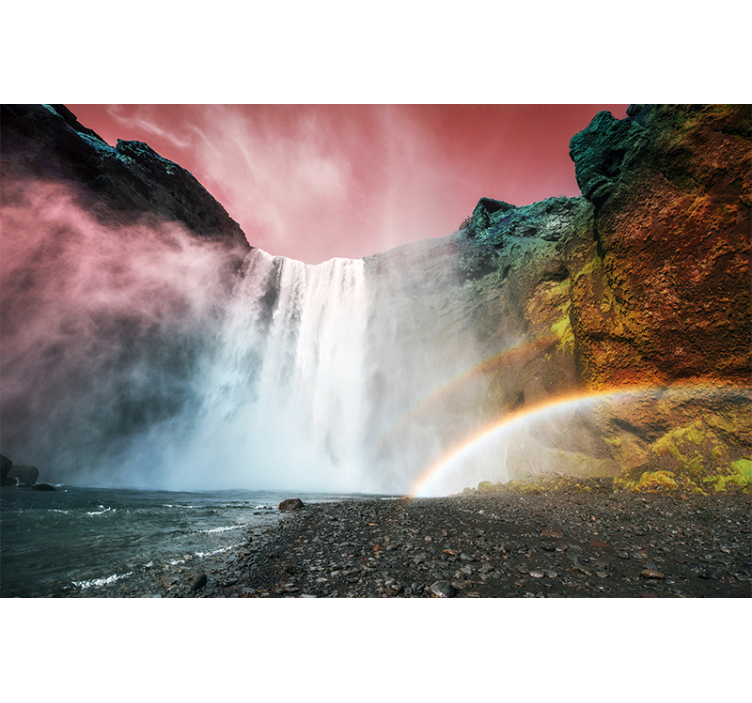 Foto behang waterval grand cascade perspectief - TenStickers