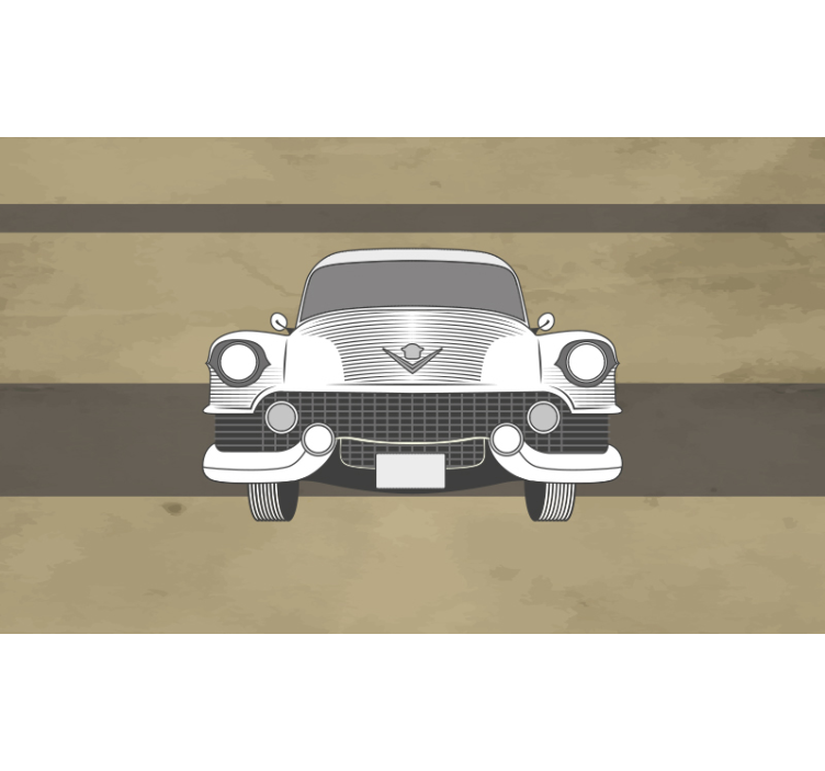 Retro fotobehang classic car front - TenStickers