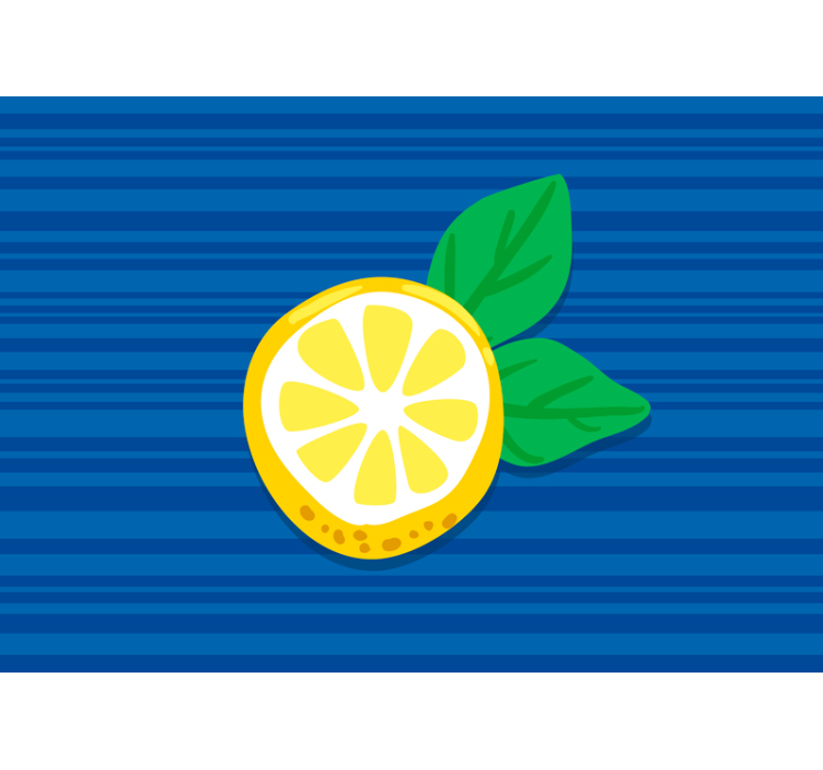 Citroenschijfjes kunst fotobehang andere bloemen - TenStickers