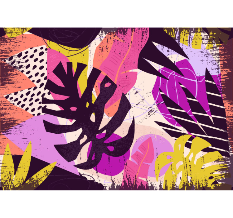 Levendige kleurrijke vormen abstract fotobehang - TenStickers