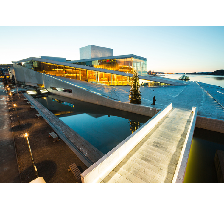 Modern architectonisch wonder fotobehang steden en landen - TenStickers