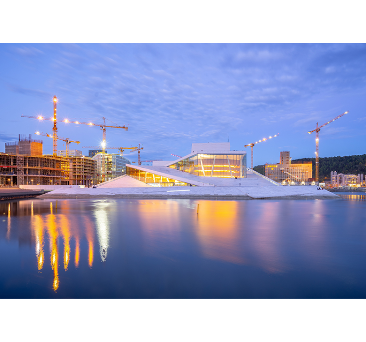 Modern architectonisch ontwerp fotobehang steden en landen - TenStickers