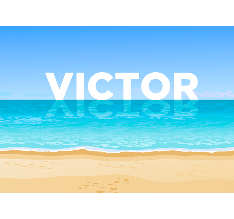 Kust met water fotobehang strand - TenStickers