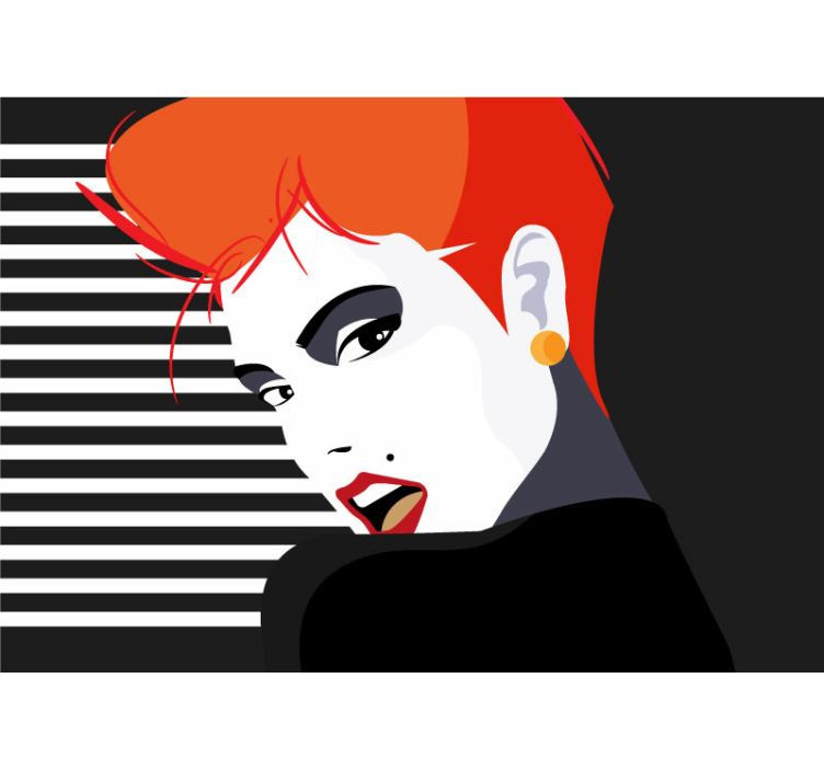 Fotobehang kunst stijlvol portret detail - TenStickers