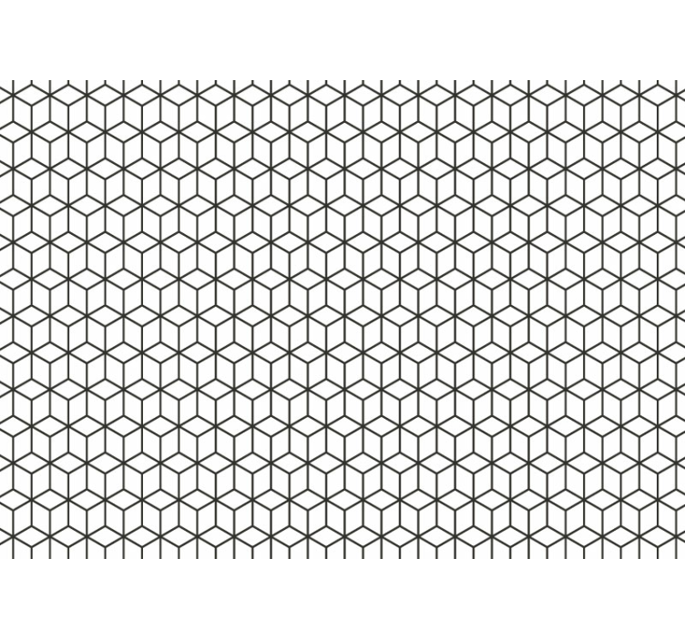 Geometrisch kubuspatroon fotobehang lijnen - TenStickers