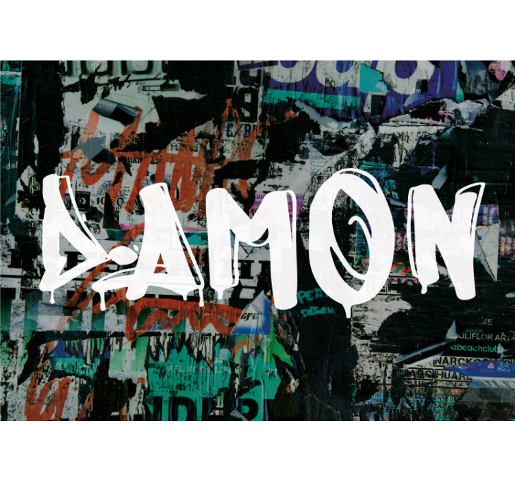 Stedelijke stencilkunst graffiti fotobehang - TenStickers