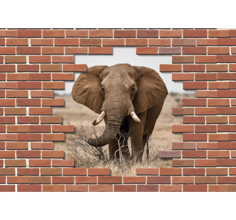 Majestueuze olifant focus fotobehang dieren - TenStickers